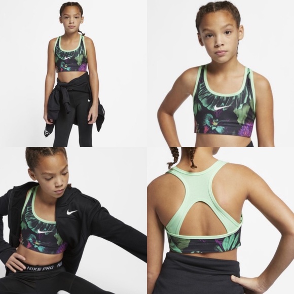 ❌SOLD!❌ NWT! Nike NP Bra Classic Reverse Tropical Sports Bra size Girl’s Large - Picture 2 of 13